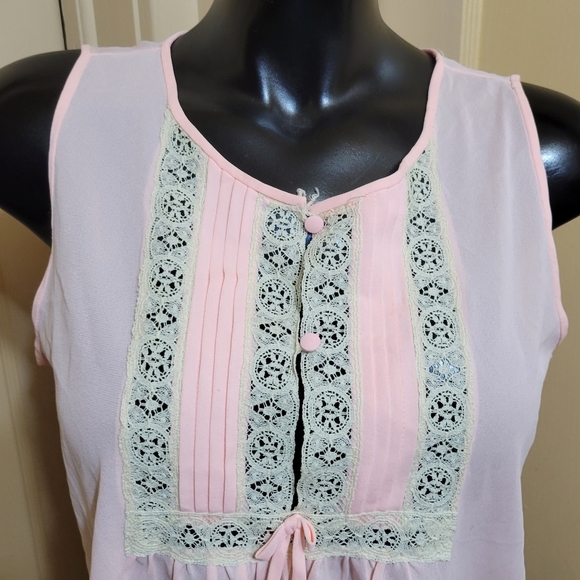 Vintage Miss Elaine Pink Baby Doll/Short Night Gown - Picture 3 of 5